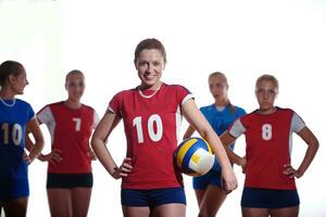 grupo de mujeres de voleibol foto