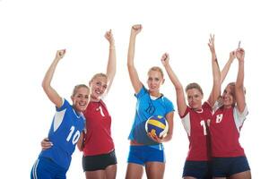 grupo de mujeres de voleibol foto