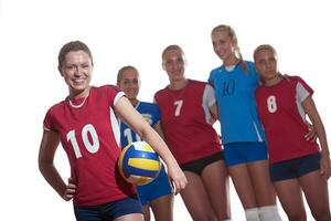 grupo de mujeres de voleibol foto