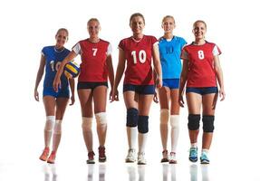 grupo de mujeres de voleibol foto