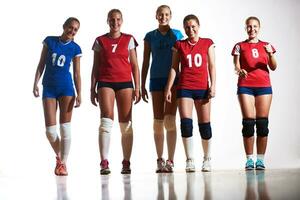 grupo de mujeres de voleibol foto