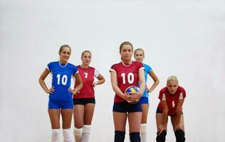 grupo de mujeres de voleibol foto