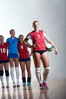 grupo de mujeres de voleibol foto