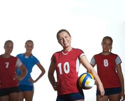 grupo de mujeres de voleibol foto