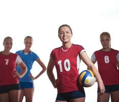 grupo de mujeres de voleibol foto