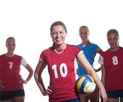 grupo de mujeres de voleibol foto