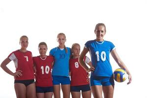 grupo de mujeres de voleibol foto