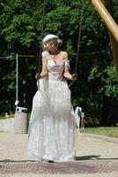 beautiful bride outdoor photo