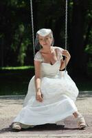 beautiful bride outdoor photo