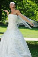 beautiful bride outdoor photo