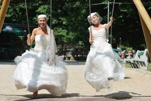 beautiful bride outdoor photo