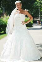 beautiful bride outdoor photo