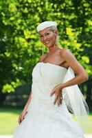 beautiful bride outdoor photo