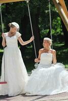 beautiful bride outdoor photo