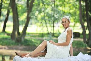 beautiful bride outdoor photo