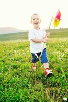 happy child have fun outdoor photo