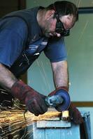 chispas de trabajadores de la industria foto