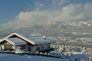 paisaje de montaña de invierno foto