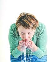 woman face wash photo