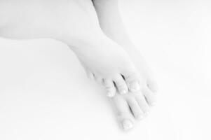 woman bare foot photo