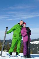 couple winter ski photo