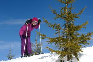invierno mujer esquí foto