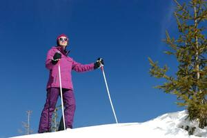 winter woman ski photo