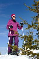 winter woman ski photo