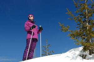 winter woman ski photo