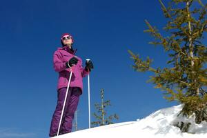 winter woman ski photo