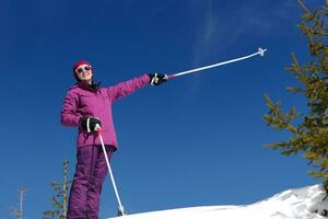 winter woman ski photo