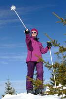 winter woman ski photo