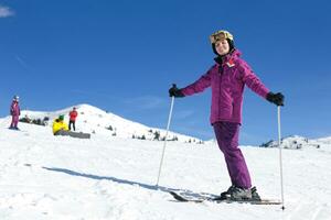 winter woman ski photo