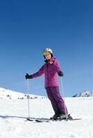 winter woman ski photo