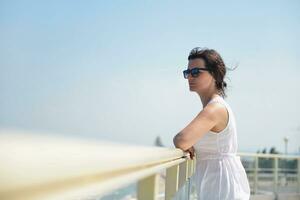 happy woman outdoor photo