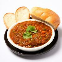 pav bhaji Indian spicy food photo