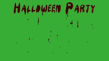 gespenstisch und spannend, Halloween Party Blut tropfen Schleife Animation video