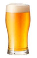 Beer glass with foam isolated on transparent background. AI Generative png