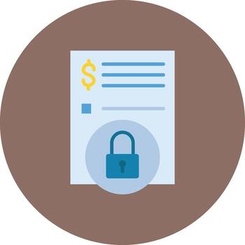 Document Security Vector Icon