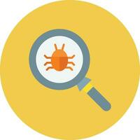 Bug Search Vector Icon