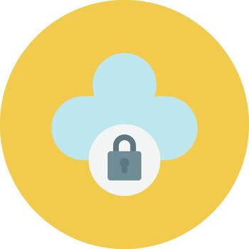 icono de vector de seguridad en la nube