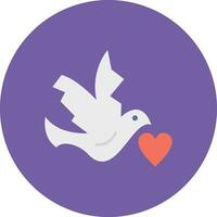 Dove with Heart Vector Icon