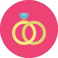 icono de vector de anillos de boda