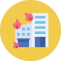 Building Fire Vector Icon