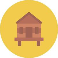 Beach House Vector Icon