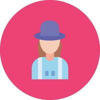 Female Farmer Vector Icon