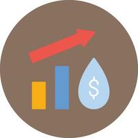 Oil Price Increase Vector Icon