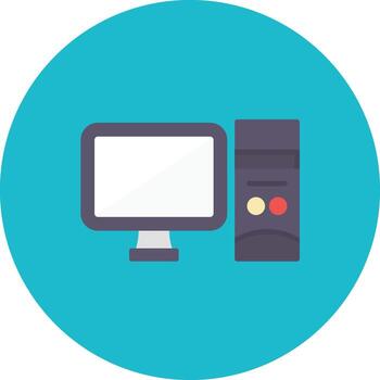 icono de vector de computadora