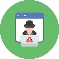 ciber crimen vector icono