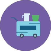 Airplane Food Trolley Vector Icon